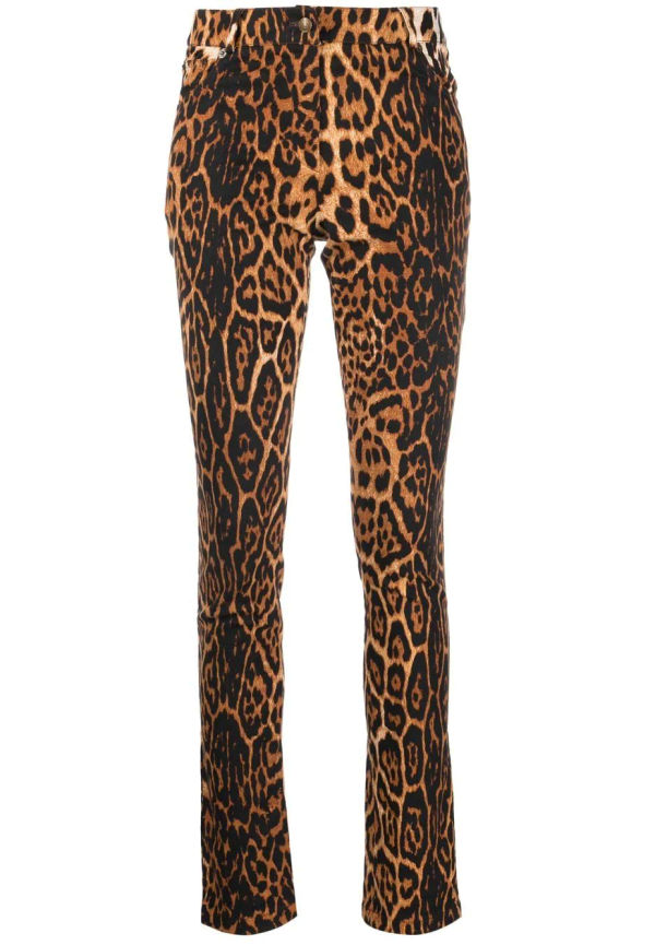 Christian Dior leopardmönstrade byxor - Brun
