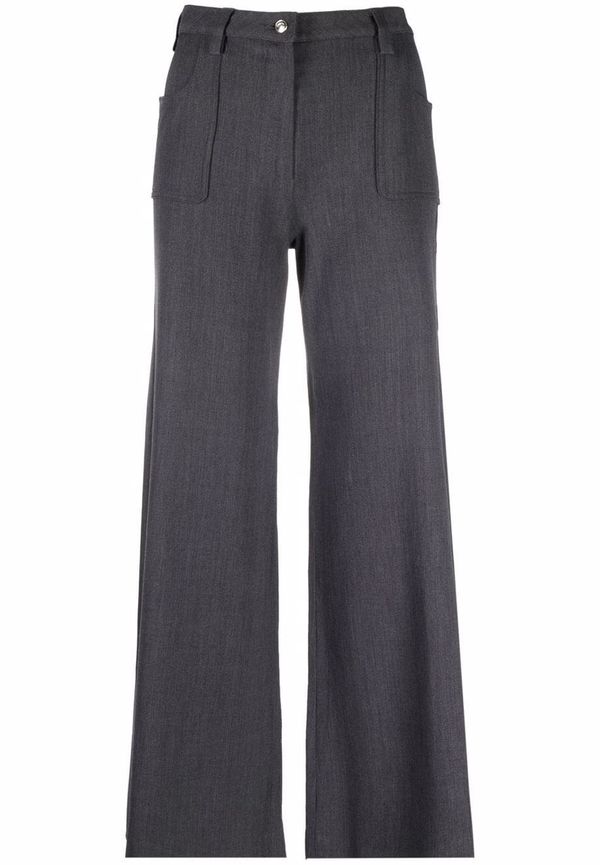 Christian Dior Pre-owne utsvängda byxor med midja från 2001 - Grå