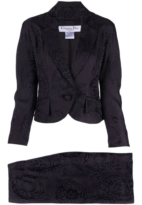 Christian Dior Pre-owned blommig dräkt från 2009 - Svart