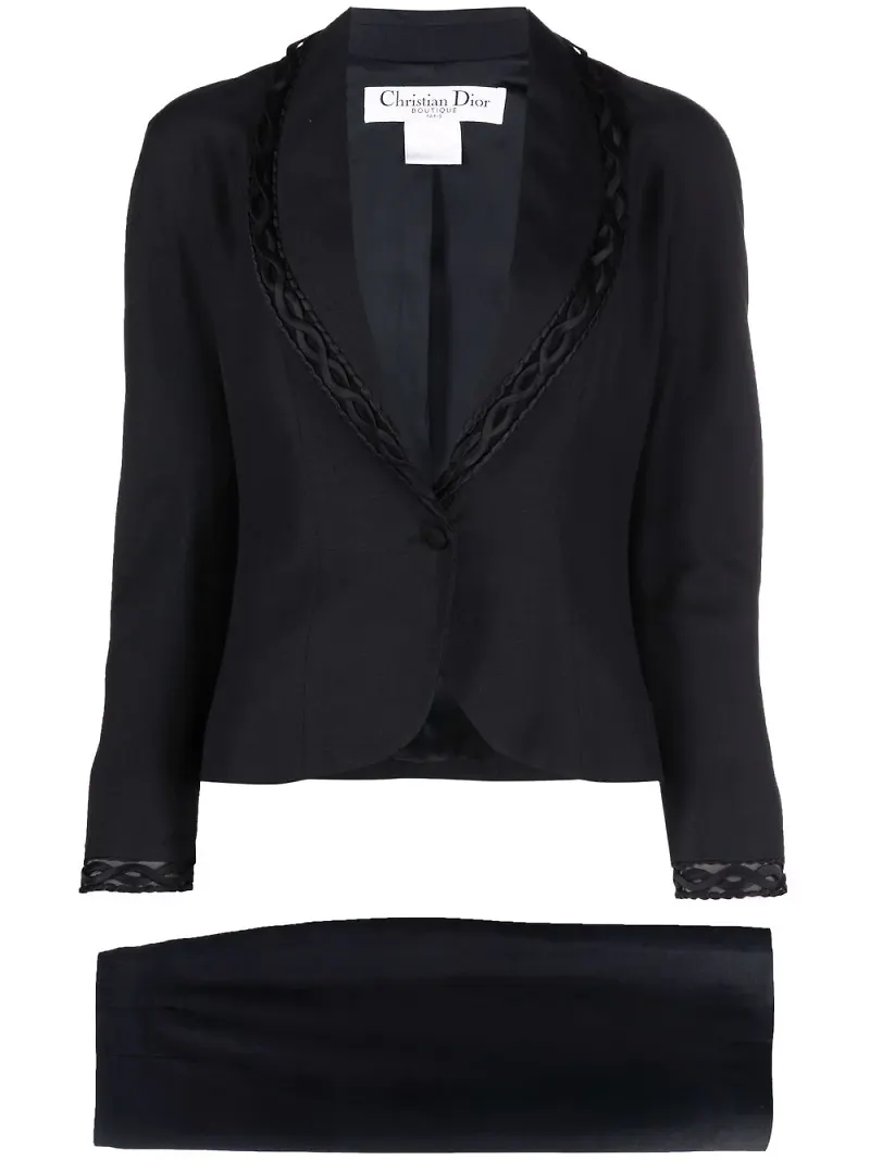 Christian Dior Pre-owned enkelknäppt kostym från 1990-talet - Svart