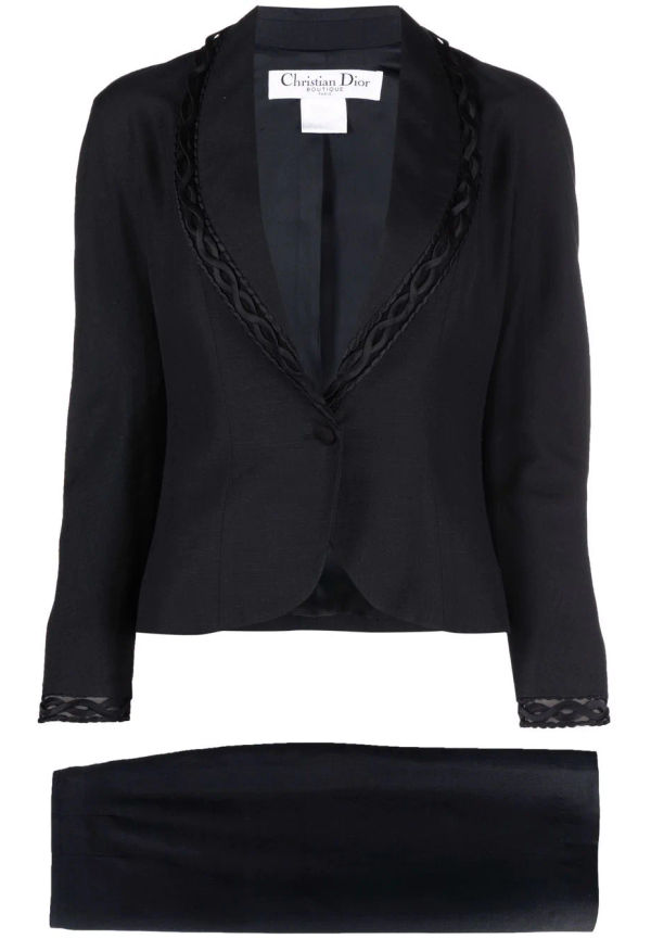 Christian Dior Pre-owned enkelknäppt kostym från 1990-talet - Svart