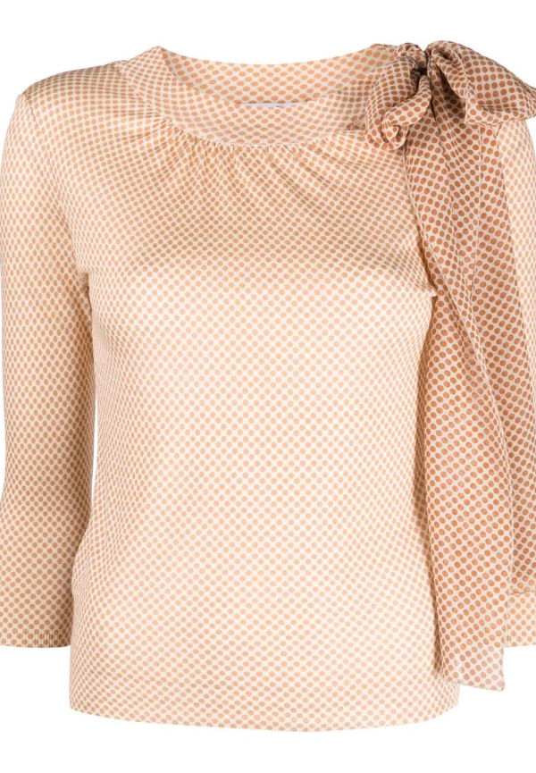 Christian Dior Pre-owned prickig blus från 2010-talet - Brun