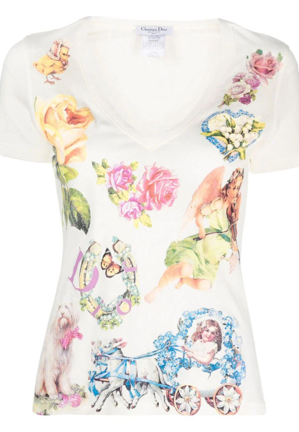 Christian Dior Pre-owned t-shirt från 1990-talet - Vit
