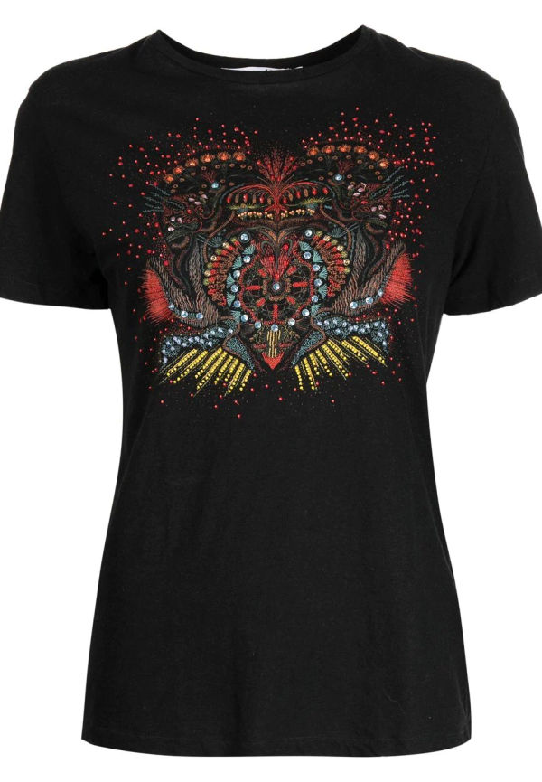Christian Dior Pre-owned utsmyckad t-shirt från 2010 - Svart