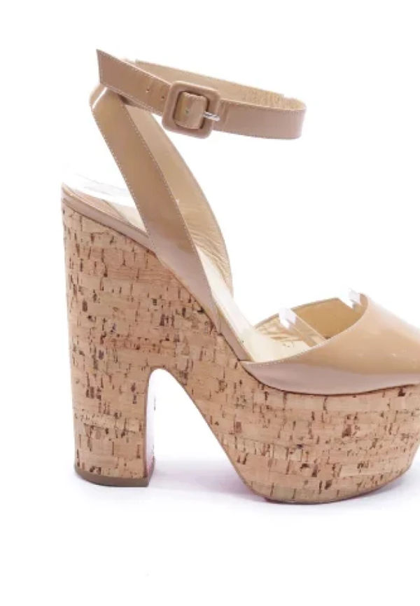 Christian Louboutin Pre-owned Pre-owned Läder sandaler Brun, Dam