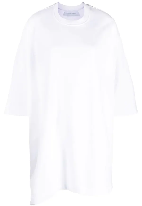 Christian Wijnants asymmetrisk t-shirt - Vit