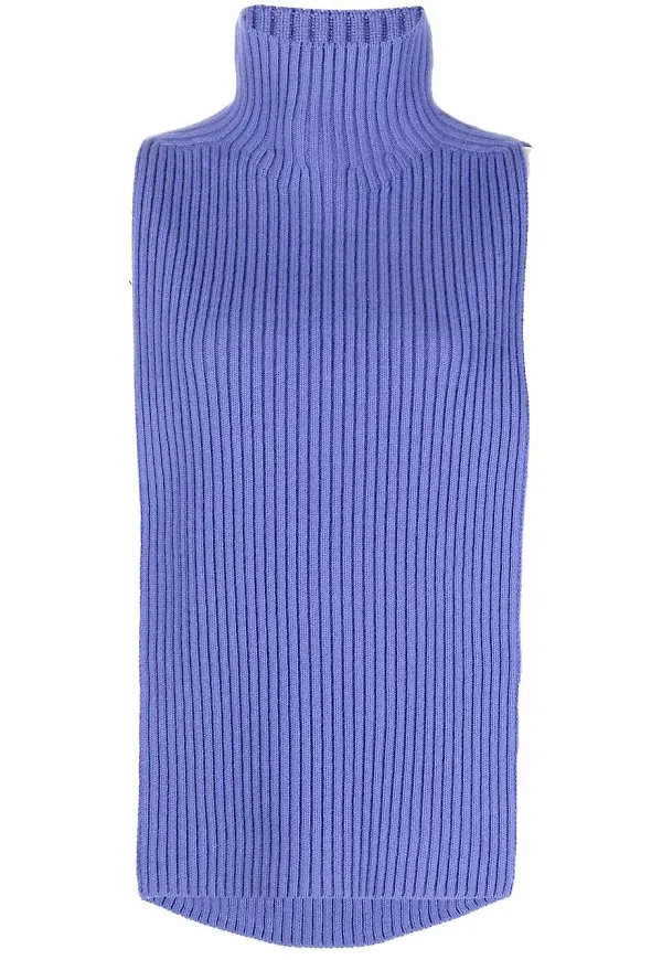 Christian Wijnants Kerra ribbstickad tabard - Lila