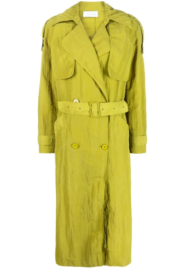 Christian Wijnants trenchcoat i midimodell - Grön