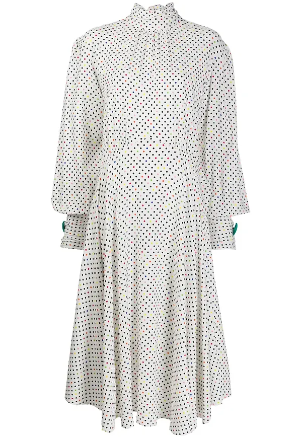 Christopher Kane prickig klänning med knytning - Vit – Farfetch