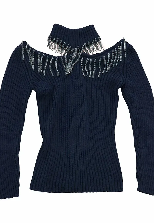 Christopher Kane tröja med strass - Blå