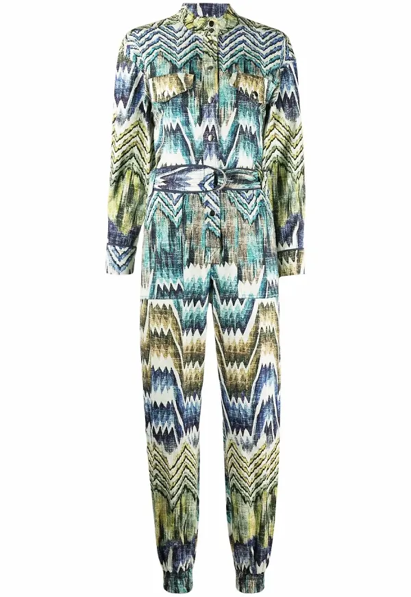 Chufy mönstrad jumpsuit - Grön