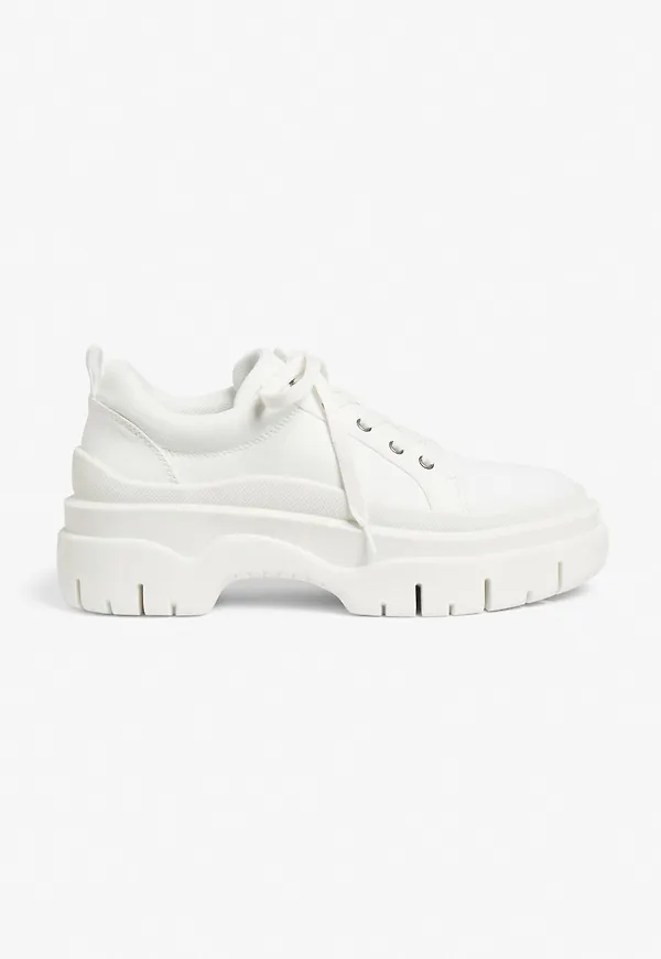 Chunky canvas sneakers - White