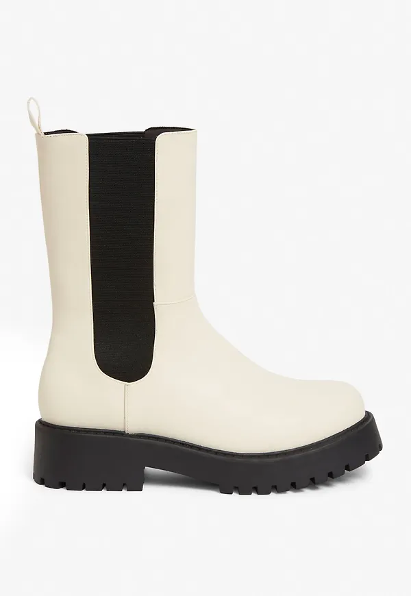 Chunky chelsea boots - Beige
