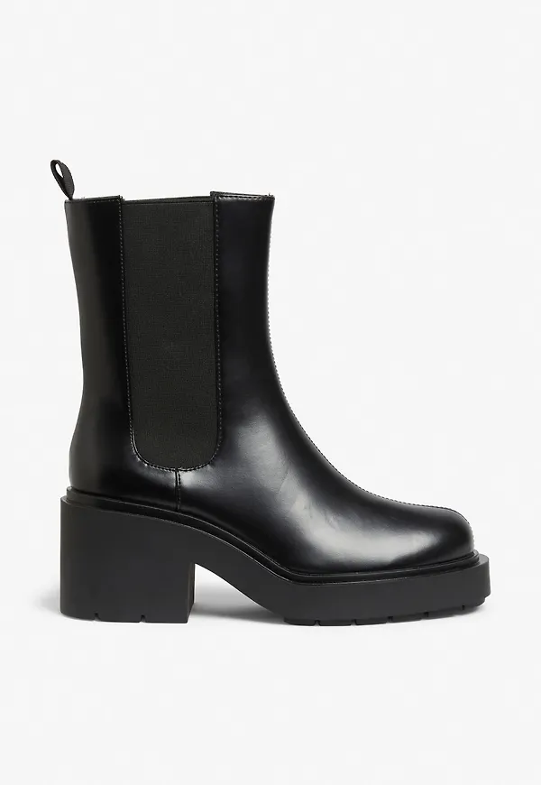 Chunky heel chelsea boots - Black