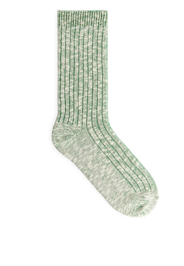 Chunky Knit Socks - Green