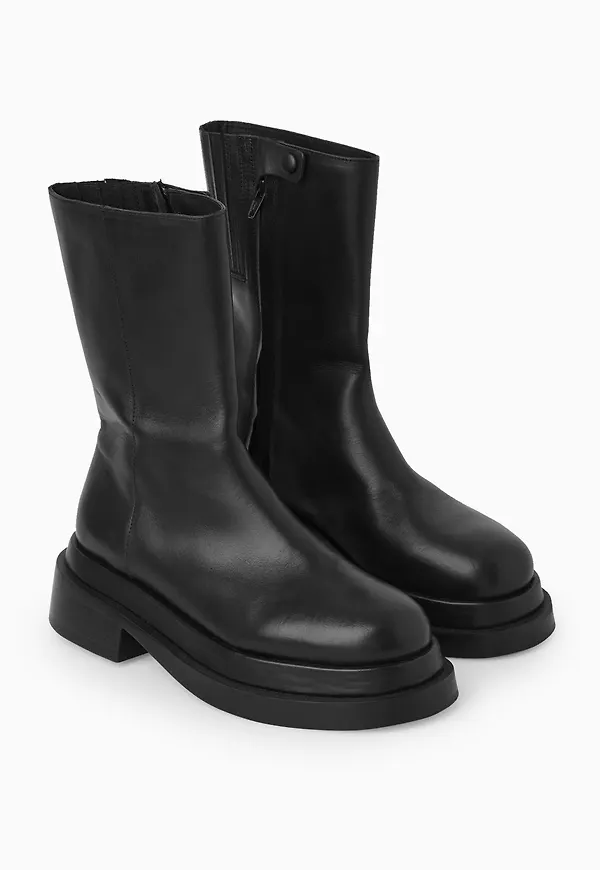 CHUNKY LEATHER BOOTS