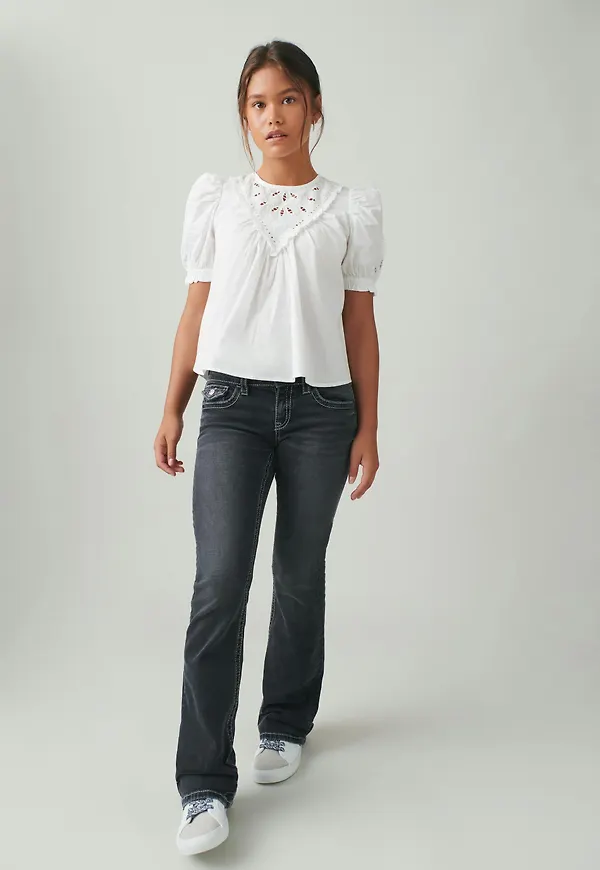 Chunky low flare jeans