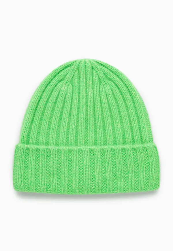 CHUNKY PURE CASHMERE BEANIE HAT