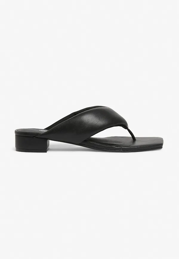 Chunky strap flip flops - Black