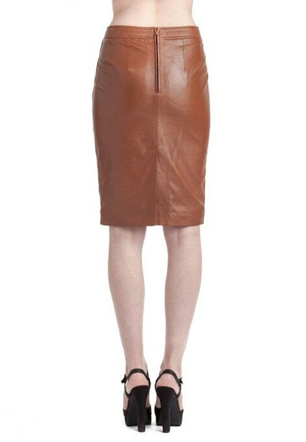 Chyston Leather Jacket Amandine, Kjolar i storlek 34 och färg Brun