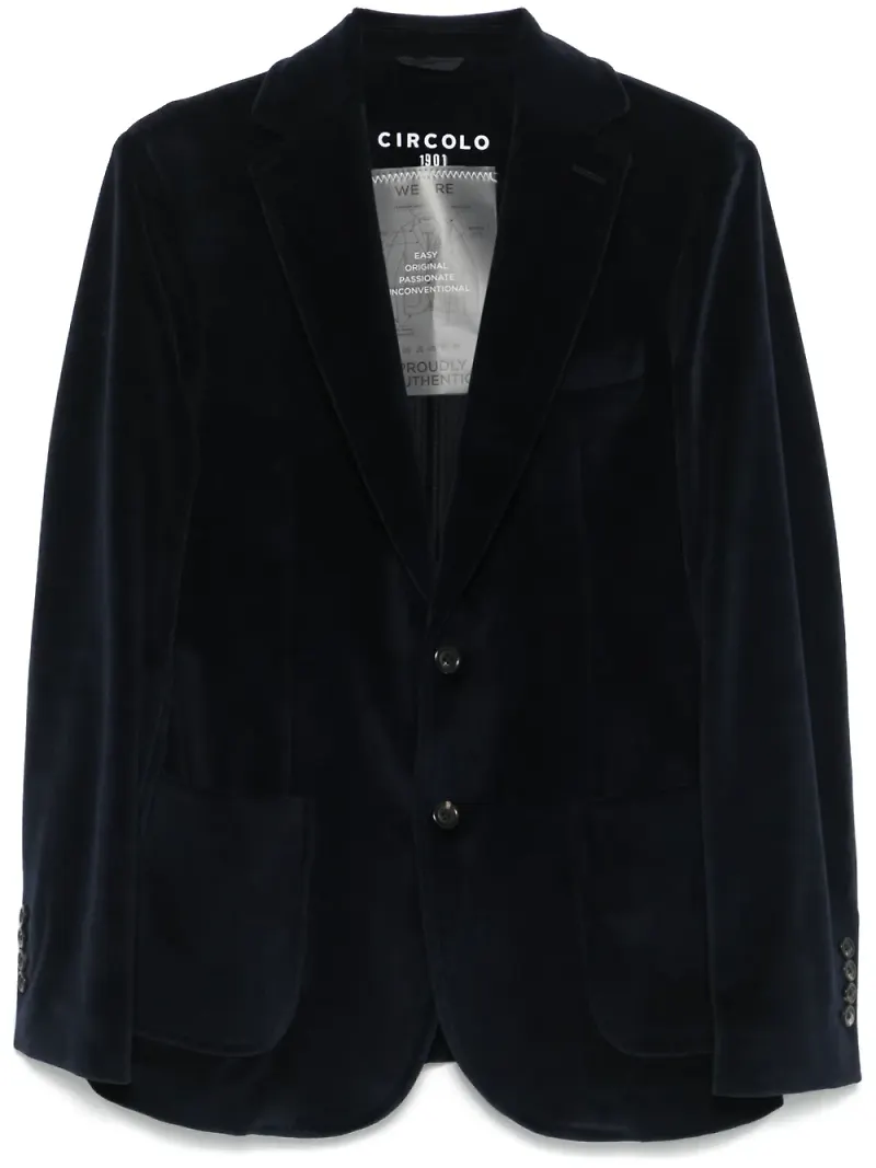 Circolo 1901 blazer i velour - Blå