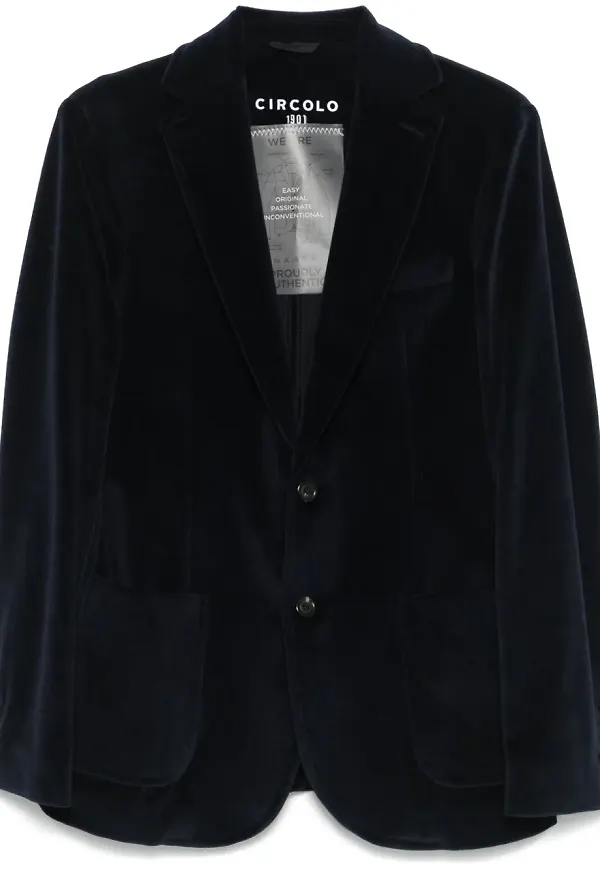 Circolo 1901 blazer i velour - Blå
