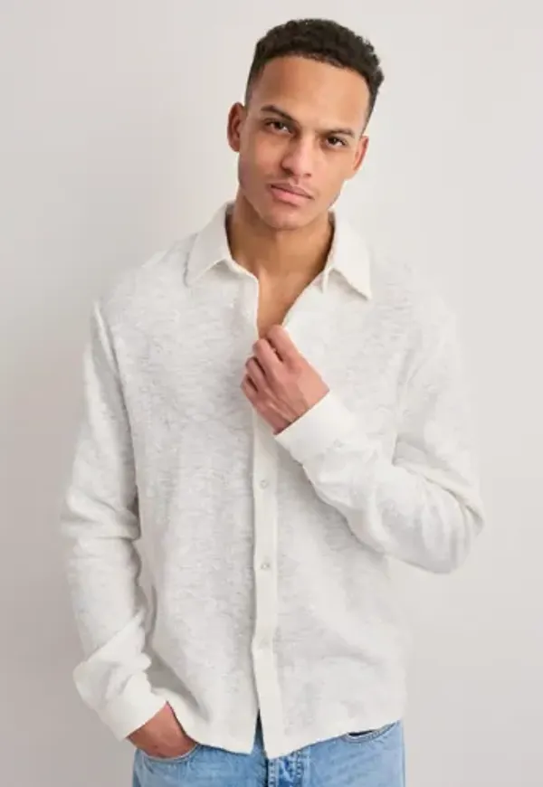 Ciszere Damien Boucle Shirt Vardagsskjortor Vit