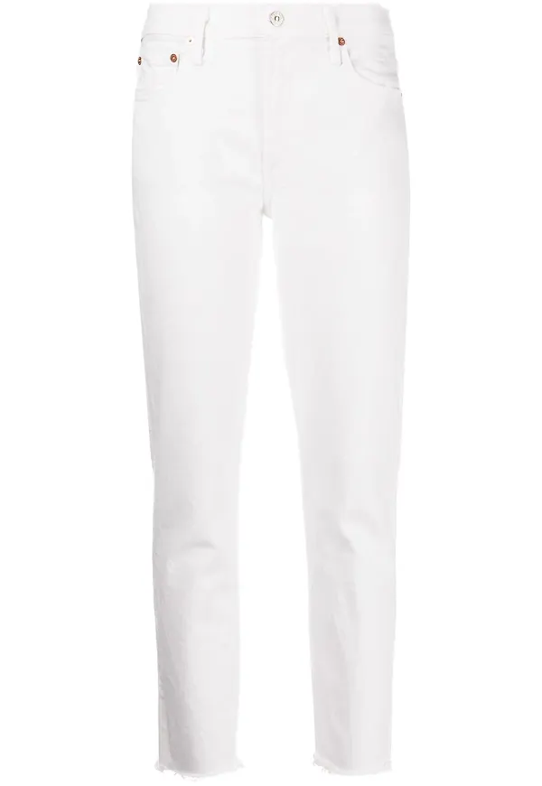 Citizens of Humanity Ella croppade slim fit-jeans - Vit