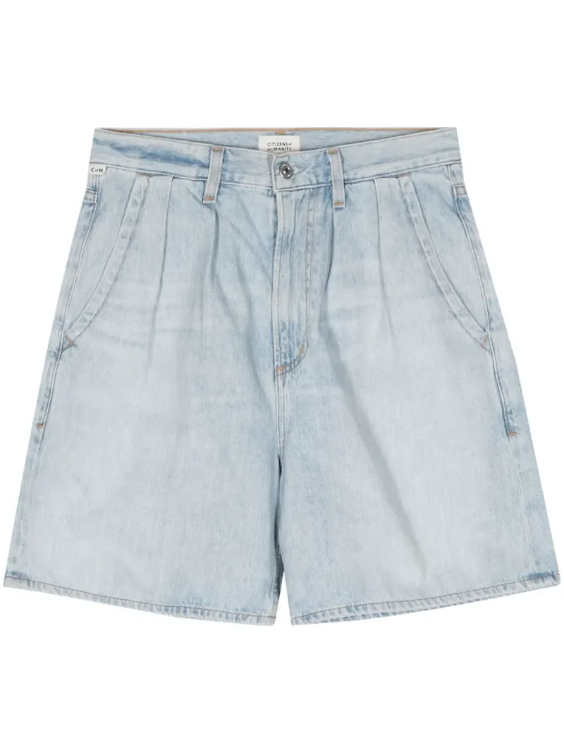 Citizens of Humanity Maritzy jeansshorts med vida ben - Blå