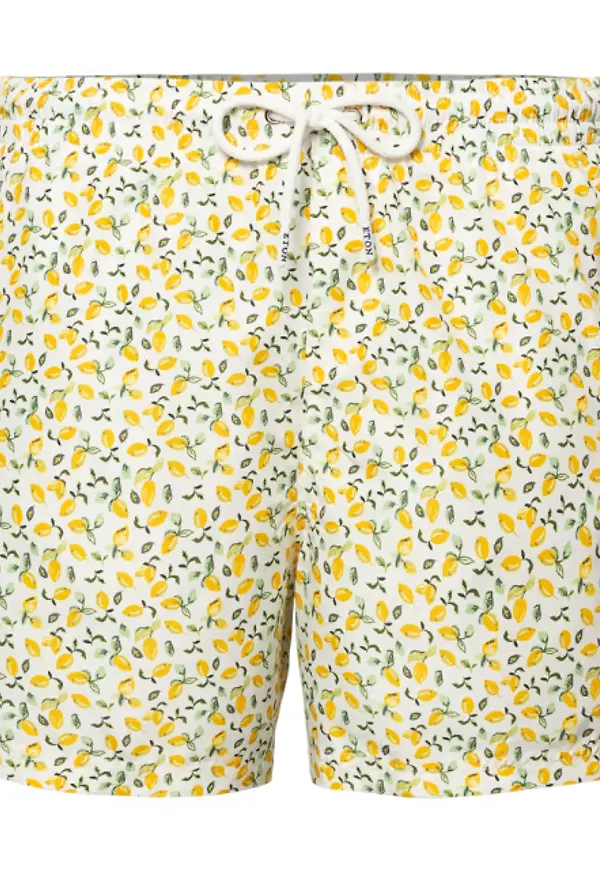 Citronmönstrade Badshorts