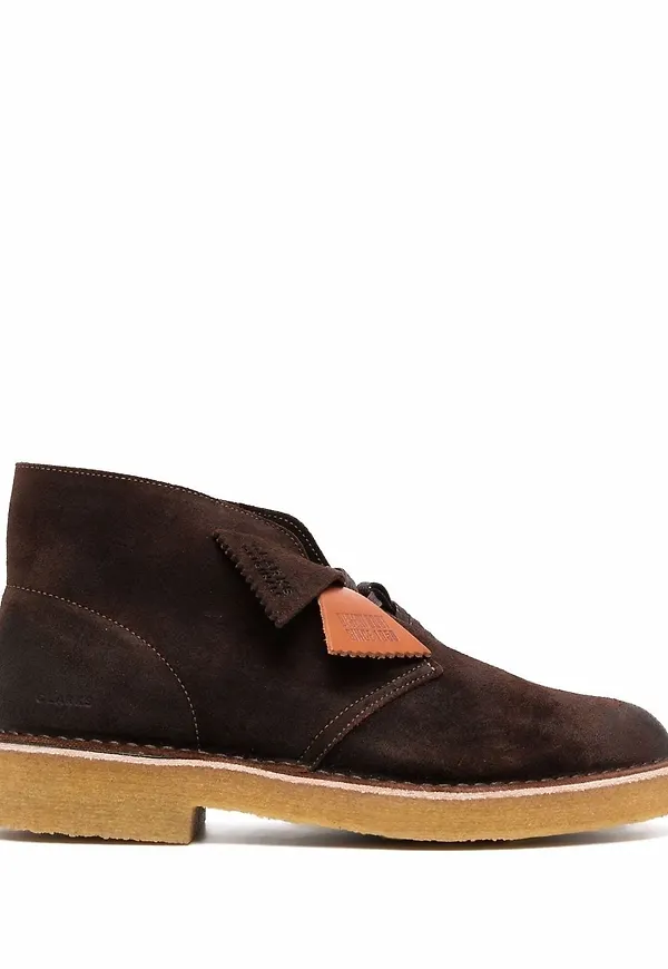 Clarks ankelboots med snörning - Brun