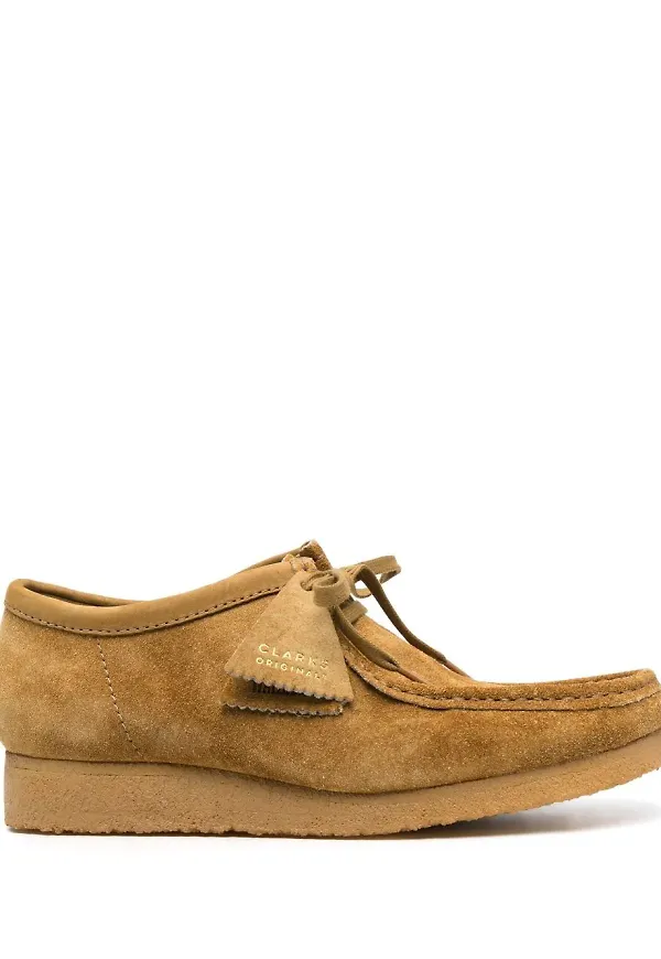 Clarks munkskor med snörning - Gul