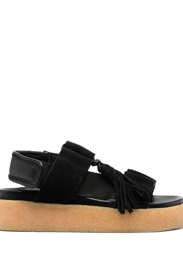Clarks Originals 50 mm platåsandaler med tofsdetalj - Svart