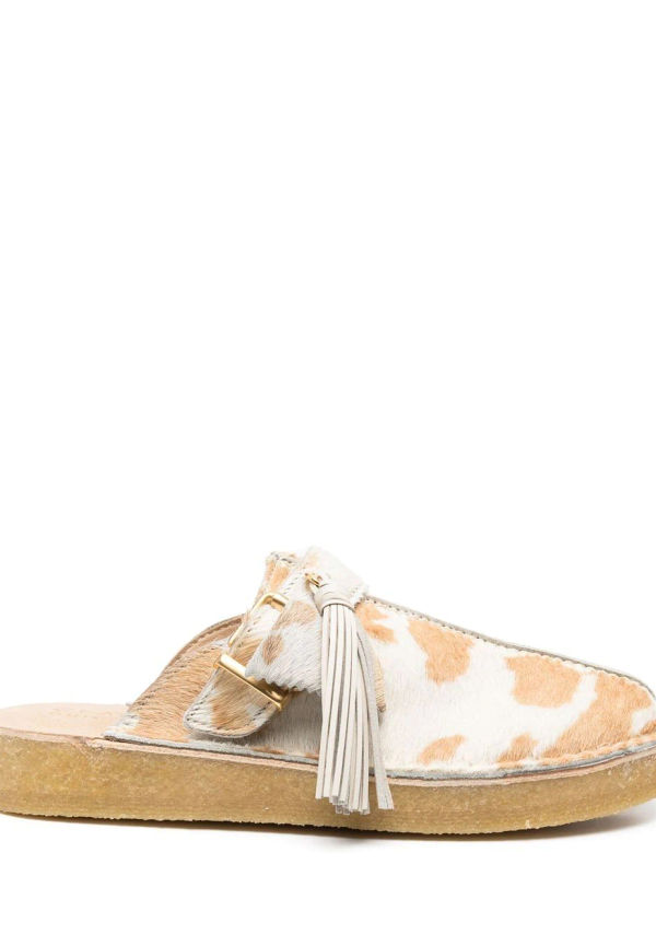 Clarks Originals djurmönstrade slip-ons - Vit