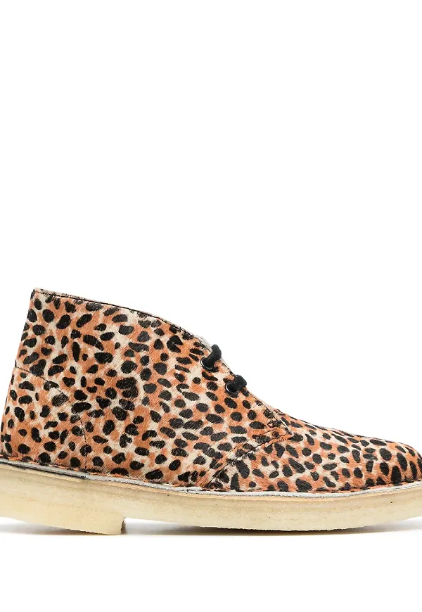 Clarks Originals leopardmönstrade ökenkängor - Brun
