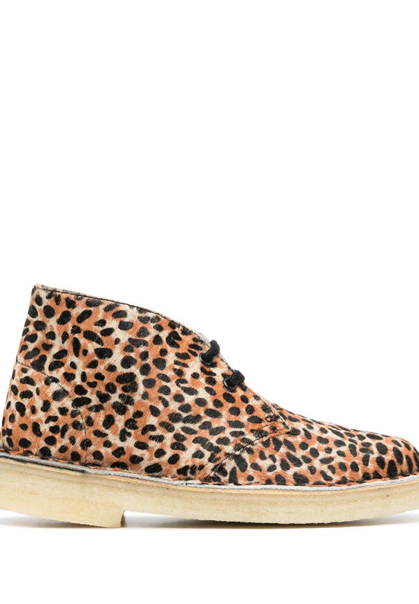 Clarks Originals leopardmönstrade ökenkängor - Brun