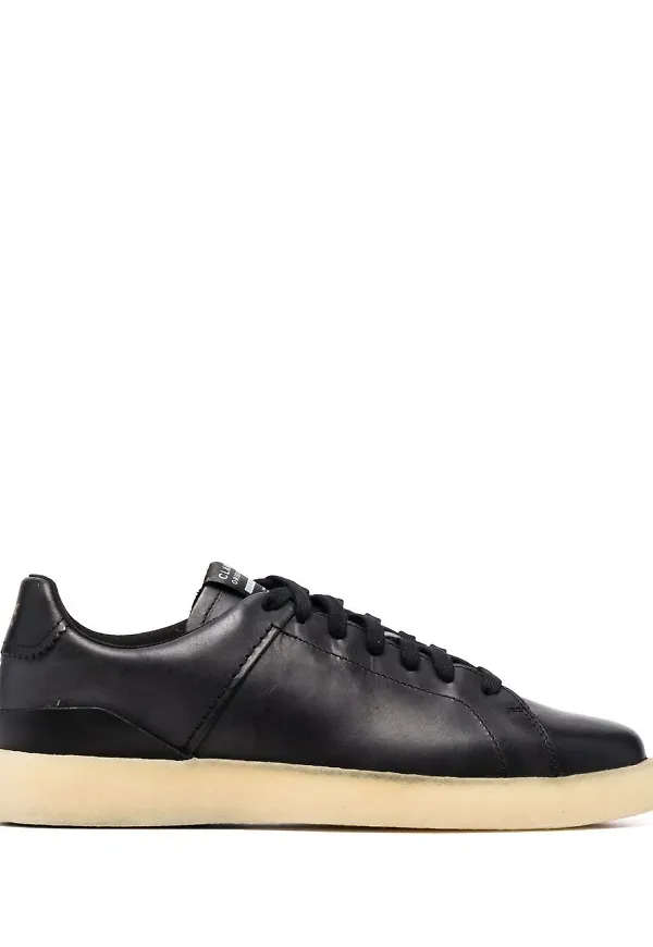 Clarks Originals låga lädersneakers - Svart