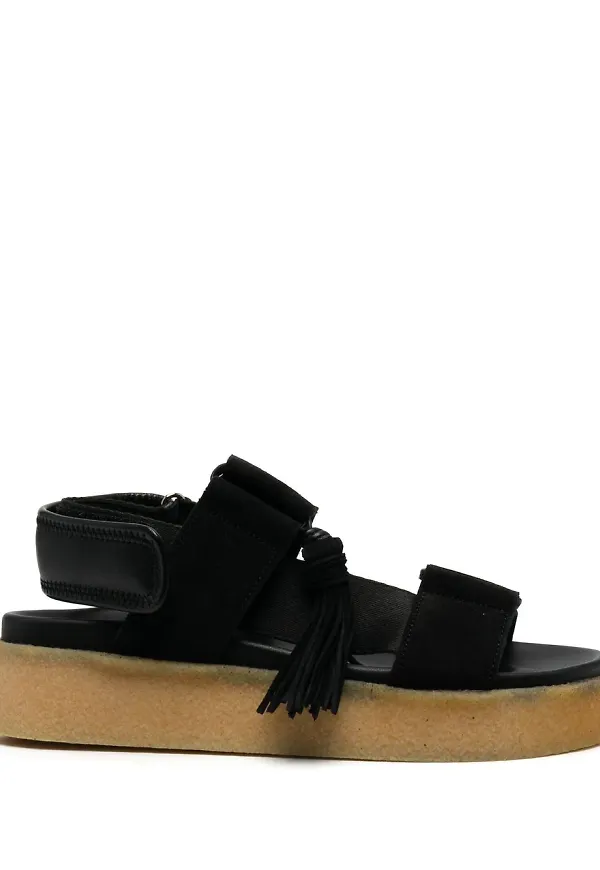 Clarks sandaler med dubbla remmar - Svart