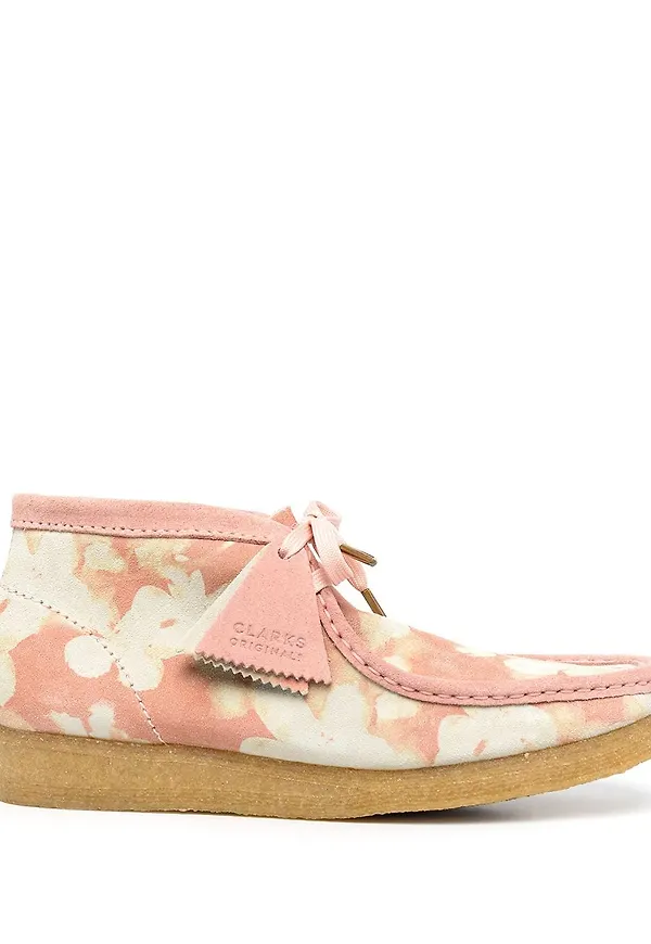 Clarks Wallabee ankelboots i mocka - Rosa
