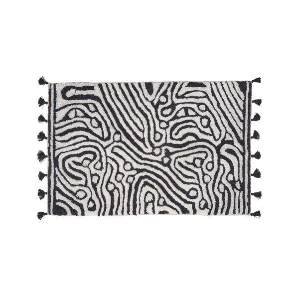 Classic Collection - Badrumsmatta Maze - Svart - 60X90