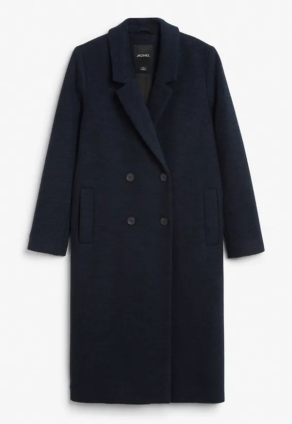 Classic double-breasted coat - Blue