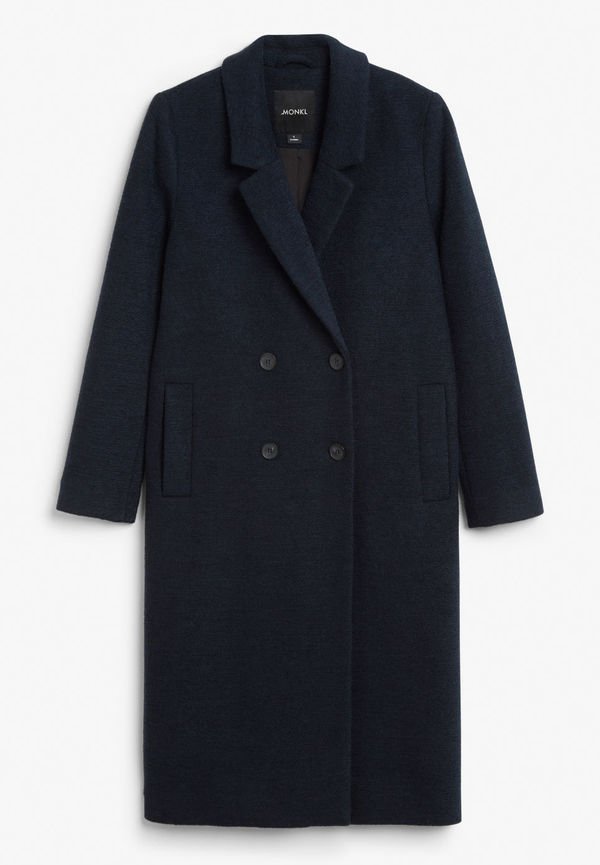 Classic double-breasted coat - Blue