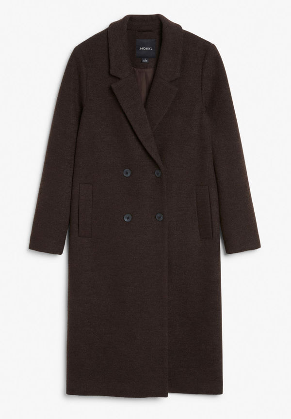 Classic double-breasted coat - Brown