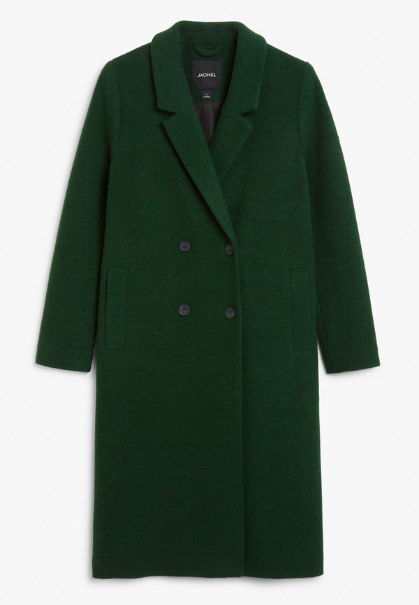 Classic double-breasted coat - Green
