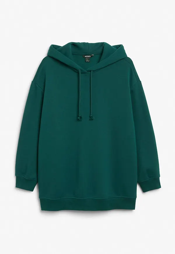 Classic drawstring long sleeve hoodie - Green