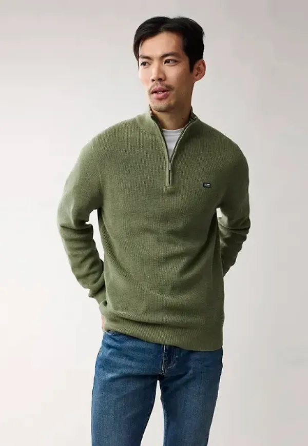 Clay Half Zip Sweater