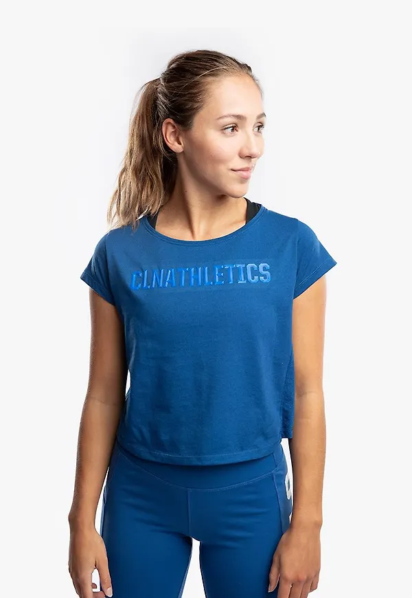 Cln Athletics Wasp Ws Top Peony Blue, Träningslinne i storlek L och färg Blå