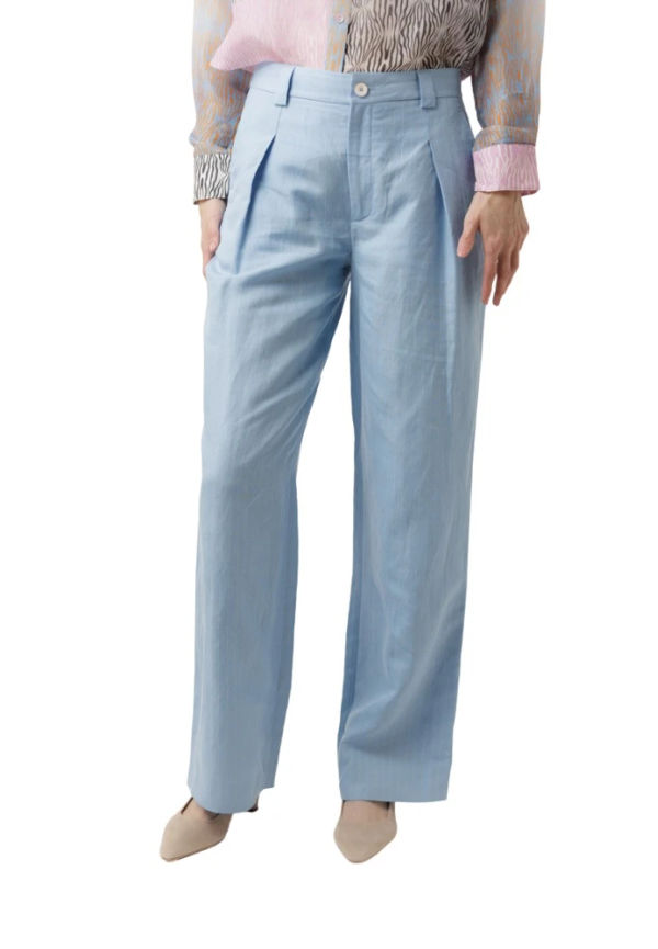 Closed Wide Trousers Blå, Dam