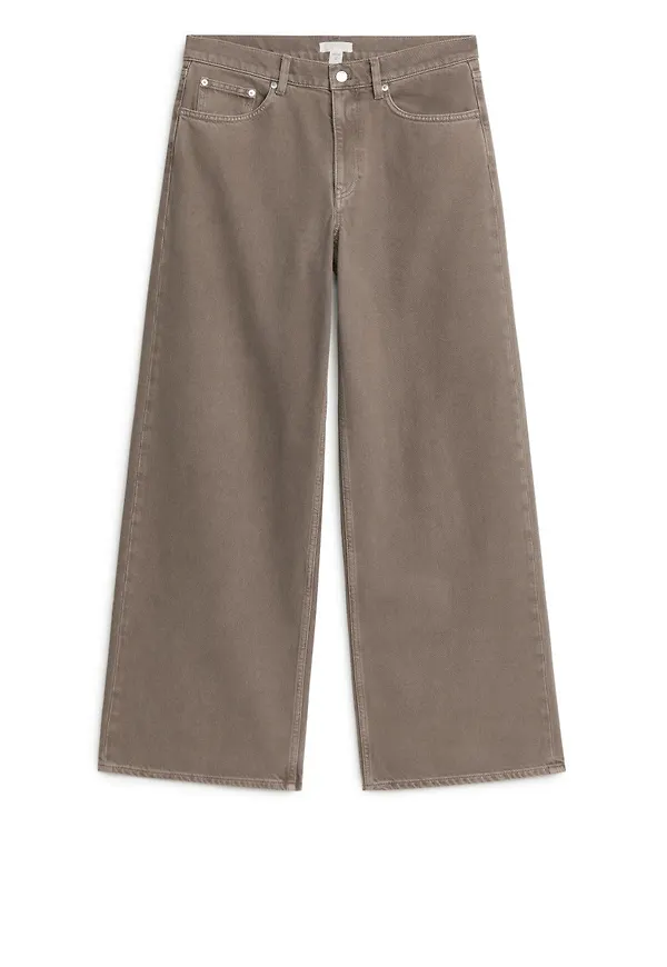 CLOUD Low Loose Jeans - Beige