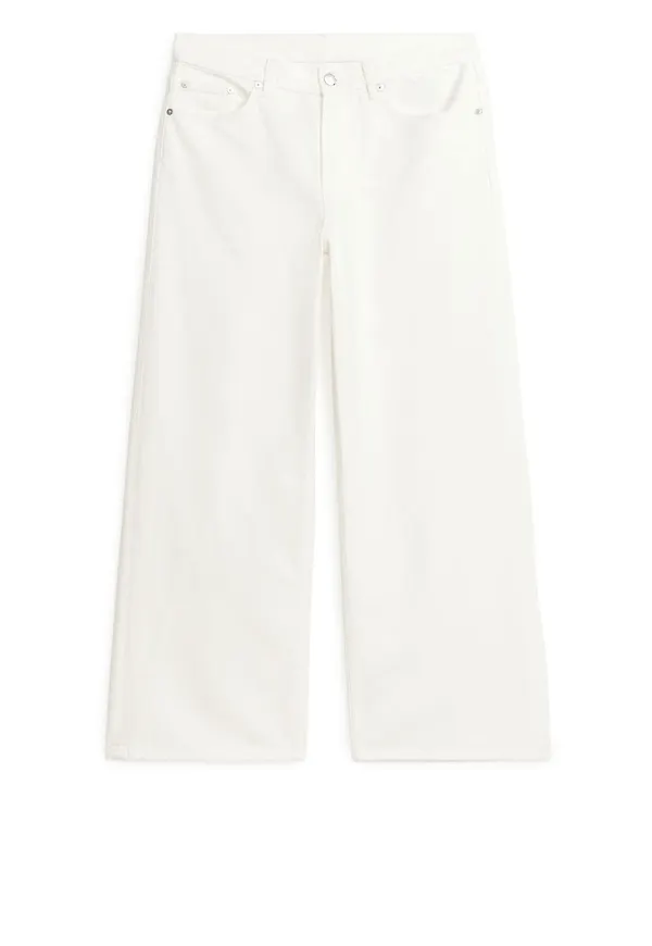 CLOUD Low Loose Jeans - White
